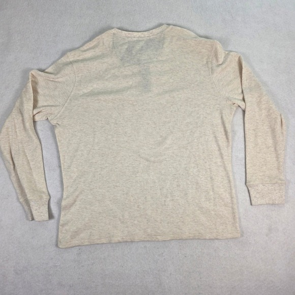 Alesbury Riverdale Thermal Shirt Mens XL Grey Cream Waffle Knit Long Sleeve - Picture 3 of 5